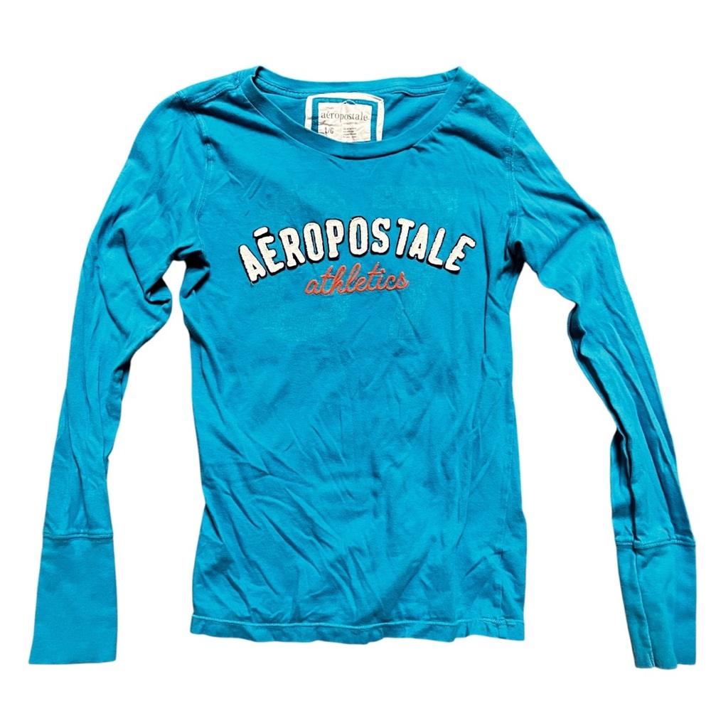 Aeropostale Athletics women’s juniors/girls blue tee Size: L